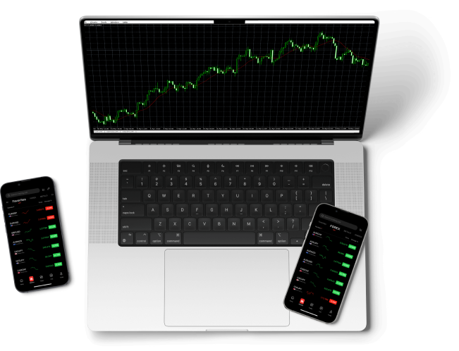 A computer trading forex pairs